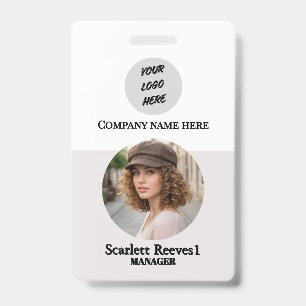 Badge Logo d'entreprise personnalisé pour employé d'entr