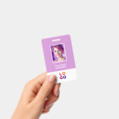 Badge Logo d'entreprise, Photo, Code QR, Nom ID (Manuel / portable)