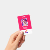Badge Logo d'entreprise, Photo, Code QR, Nom ID (Manuel / portable)
