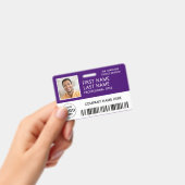 Badge Logo d'entreprise Photo d'identité Code-barres Nom (Manuel / portable)