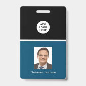 Badge Logo d'entreprise professionnel et nom de portrait (Avant)