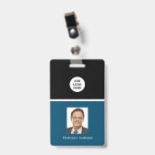Badge Logo d'entreprise professionnel et nom de portrait (Avant avec clip)