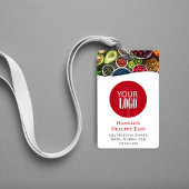 Badge Logo d'entreprise simple photo QR Code rouge