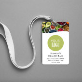 Badge Logo d'entreprise simple photo QR Code vert