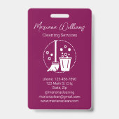Badge logo des services de nettoyage simple noir chic ro (Avant)