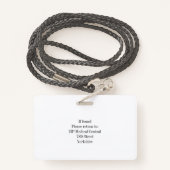 Badge Logo des visiteurs personnalisés Identifiant de l' (Derrière avec lanière)