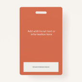 Badge Logo d'ID photo employé de l'employé rose rose trè (Dos)