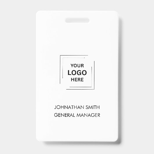 Badge Logo d'identification d'entreprise | Employé perso (Avant)