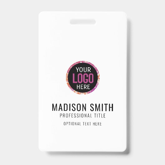 Badge Logo d'identification d'entreprise | Moderne perso (Avant)