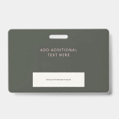 Badge Logo d'identification photo de l'employé rose simp (Back)