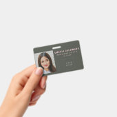 Badge Logo d'identification photo de l'employé rose simp (Handheld)