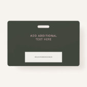 Badge Logo d'identification photo de l'employé rose simp (Dos)