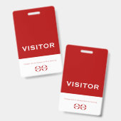Badge Logo d'insigne de visite professionnel (Recto et verso)