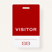 Badge Logo d'insigne de visite professionnel (Dos)