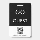 Badge Logo d'insigne personnalisé Code QR (Arrière)