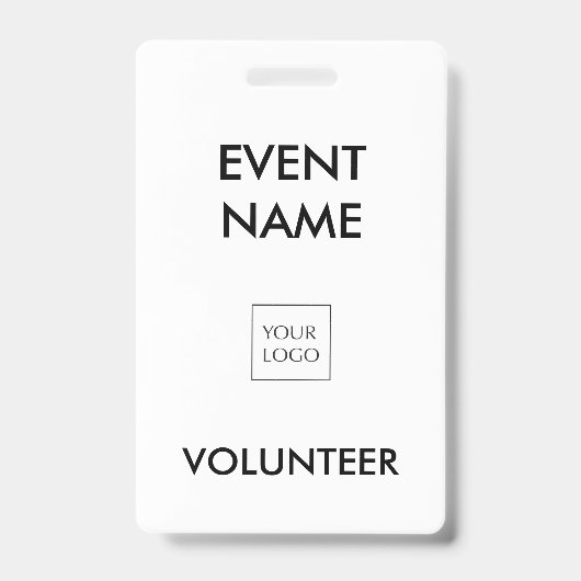 Badge Logo du bénévole Black and White Event (Front)