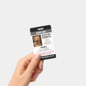 Badge Logo du chien du guide noir Code QR Code photo (Manuel / portable)