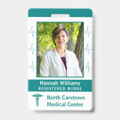 Badge Logo du code barre personnalisée de l'employé de l (Avant)