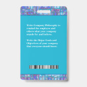 Badge Logo du code de la barre photo de l'employé Infirm (Arrière)