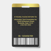 Badge Logo du code de la barre photo personnalisée de l' (Arrière)