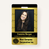 Badge Logo du code de la barre photo personnalisée du bu (Devant)