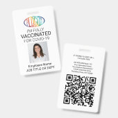 Badge Logo du code QR Photo ID employé Casse-vaccins (Avant & arrière)