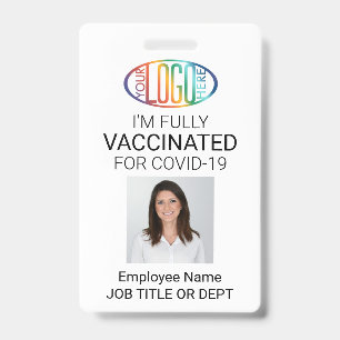 Badge Logo du code QR Photo ID employé Casse-vaccins