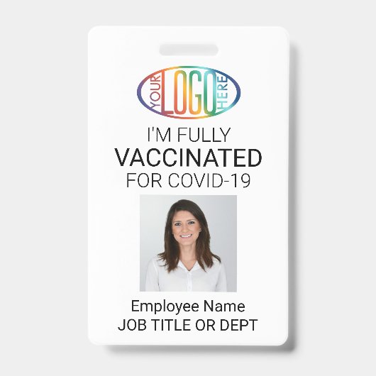 Badge Logo du code QR Photo ID employé Casse-vaccins (Avant)