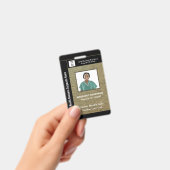 Badge Logo du nom photo de l'employé de l'entreprise per (Manuel / portable)