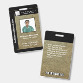 Badge Logo du nom photo de l'employé de l'entreprise per (Avant & arrière)