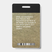 Badge Logo du nom photo de l'employé de l'entreprise per (Arrière)