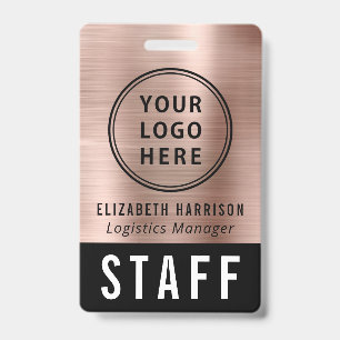 Badge Logo du personnel d'événement Employé Identificati
