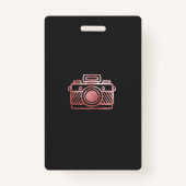 Badge Logo du photographe rose Gold | Balise de nom de l (Dos)