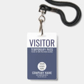 Badge Logo du Visitor Blue Company Identifiant du Pass a (Avant avec lanière)