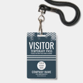 Badge Logo du Visitor Blue Company Identifiant du Pass a (Avant avec lanière)