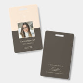 Badge Logo Employé Photo ID Société (Recto et verso)