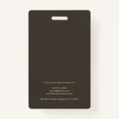 Badge Logo Employé Photo ID Société (Dos)