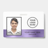 Badge Logo en métal violet - Insigne d'identification ph (Avant)