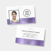 Badge Logo en métal violet - Insigne d'identification ph (Avant & arrière)