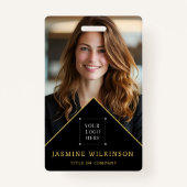 Badge Logo en or noir Professionnel photo moderne (Devant)
