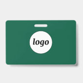 Badge Logo Entreprise Professionnel Nom Vert Forêt (Arrière)