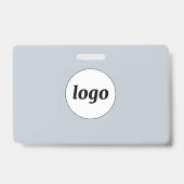 Badge Logo Entreprise Professionnelle Nom Bleu (Arrière)