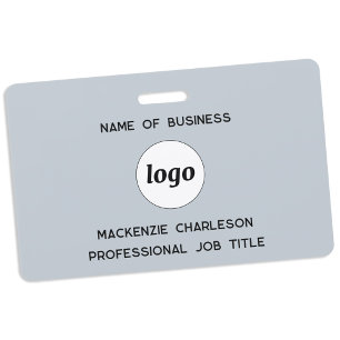 Badge Logo Entreprise Professionnelle Nom Bleu
