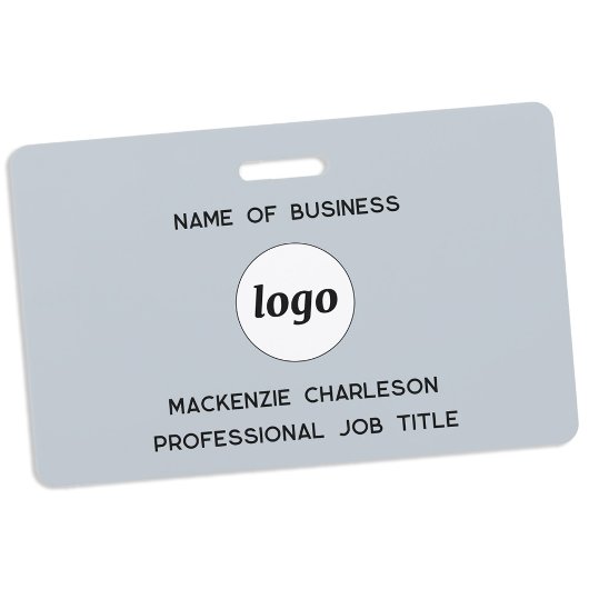 Badge Logo Entreprise Professionnelle Nom Bleu