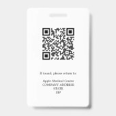 Badge Logo et carte d'identité avec photo d'infirmière d (Arrière)