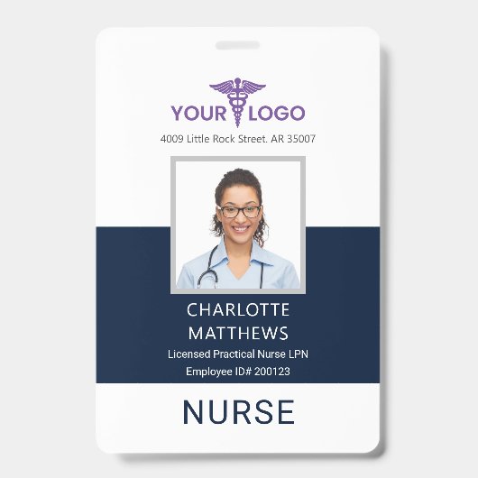 Badge Logo et carte d'identité de l'employé de la sociét (Avant)