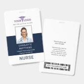 Badge Logo et carte d'identité de l'employé de la sociét (Avant & arrière)