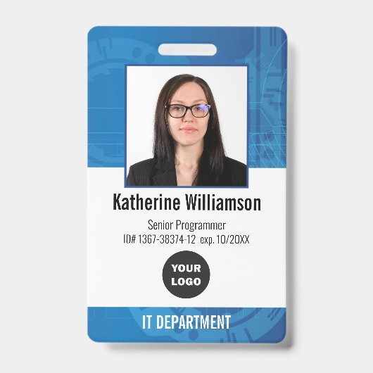 Badge Logo et carte d'identité de l'employé de la sociét (Avant)