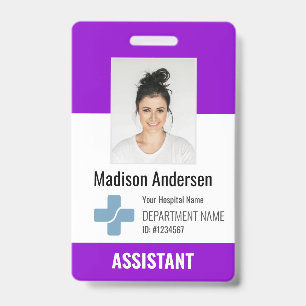 Badge Logo et ID photo de l'employé de l'hôpital perso