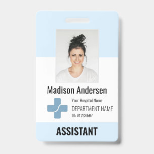 Badge Logo et ID photo de l'employé de l'hôpital perso